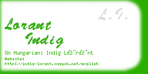 lorant indig business card